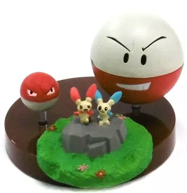 トレーディングフィギュア　プラスル＆マイナン＆ビリリダマ＆マルマイン 「ポケットモンスター アドバンスジェネレーション 立体ポケモン図鑑 第6集」