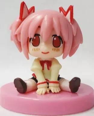 トレーディングフィギュア 鹿目まどか ぺたん娘 ミニフィギュア 「劇場版 魔法少女まどか☆マギカ×伊藤園」 ローソンキャンペーングッズ