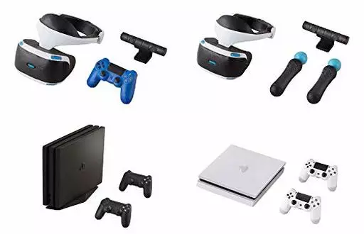 PlayStation 4 & VR Gaming Console Set with Figures, 1/12 Scale