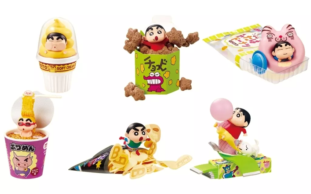 全6種セット 「クレヨンしんちゃん ゴロっと満足フィギュア～おつやパーティーだゾ～」