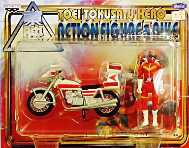 秘密戦隊ゴレンジャー アカレンジャー　 レッドマシーン 東映特撮ヒーローのゴレンジャーの赤レンジャーとレッドマシーンで1999