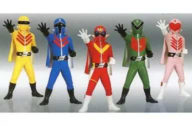 駿河屋 -<中古>全5種セット 「秘密戦隊ゴレンジャー」 DX組立式ソフビ