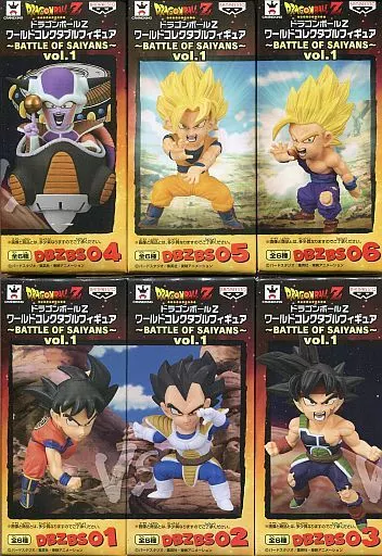 フィギュア　全6種セット 「ドラゴンボールZ」 ワールドコレクタブルフィギュア～BATTLE OF SAIYANS～vol.1