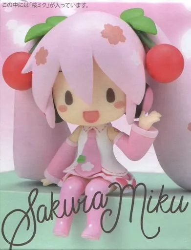 フィギュア　桜ミク 「キャラクター・ボーカル・シリーズ 01 初音ミク」 ちょこのせフィギュア”初音ミク＆桜ミク” （外箱欠品）