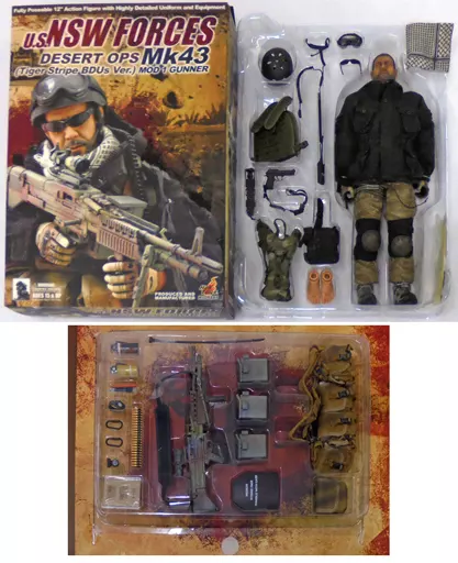 ミリタリー 1/6U.S. NSW Forces Desert Operation MK43 Photo Review: Hot Toys US NSW FORCES Desert Ops (Tiger Stripe