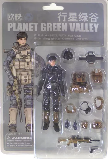 フィギュア　E F S A-SECURITY FORCES Blue wing group-Combat uniform 「プラネットグリーンバレー(行星緑谷)」 1/18 アクションフィギュア