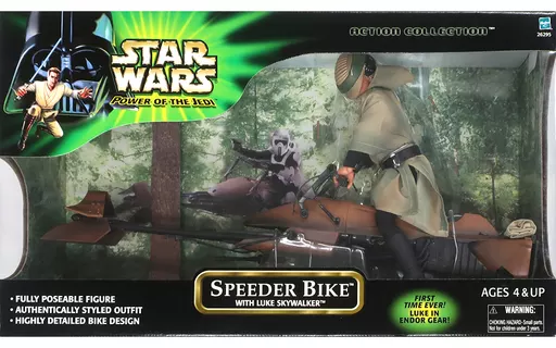 フィギュア　スピーダー・バイク with ルーク・スカイウォーカー 「スター・ウォーズ パワー・オブ・ザ・ジェダイ」 12インチ フィギュア