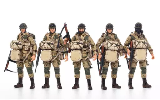 フィギュア　WWII US AIRBORNE DIVISION -第二次世界大戦 アメリカ空挺師団- 5体セット 「軍兵」 1/18 アクションフィギュア