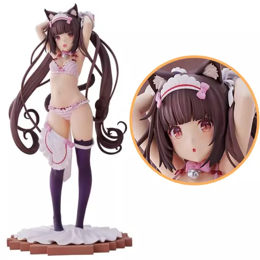 フィギュア　【PLUM直販限定 照れ顔パーツ付】ショコラ～着替えのひと時～ 「ネコぱら」 1/7 塗装済み完成品