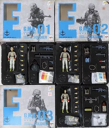 フィギュア　[特典付き] ガンダム・ミリタリー・ジェネレーション 地球連邦軍一般兵士セットボックス(3体セット) 「機動戦士ガンダム」 1/18 アクションフィギュア メガトレショップ＆プレミアムバンダイ限定