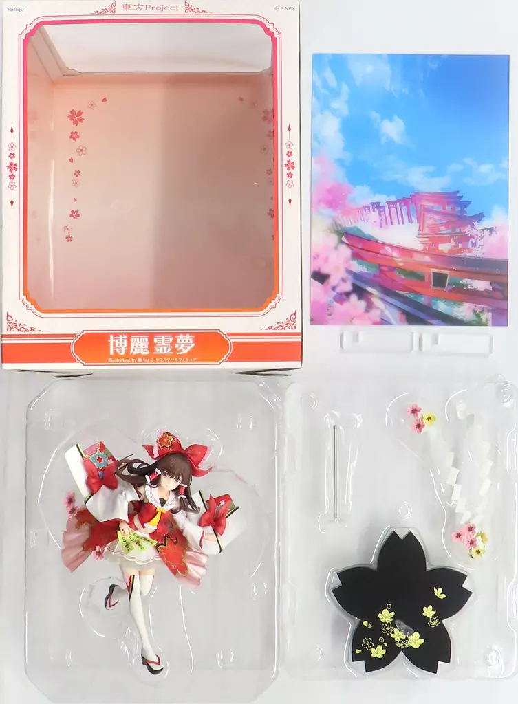 博麗霊夢(特製背景パネル付き) illustration by 藤ちょこ 1/7 塗装済み完成品 FURYU HOBBY MALL限定