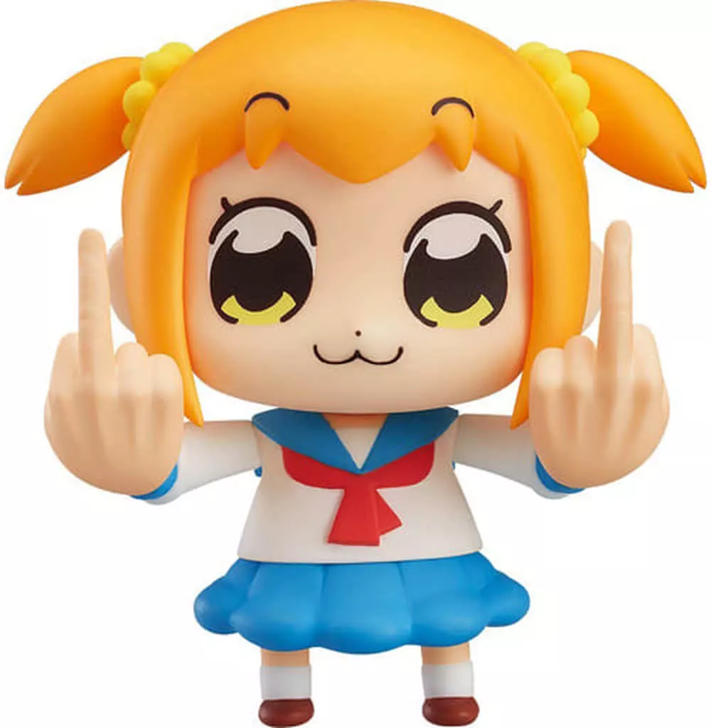 フィギュア　[破損品/付属品欠品/ランクB] ねんどろいど ポプ子＆ピピ美(2体セット) 「ポプテピピック」 一般店舗限定 とびっきりのクソねんどろ!!、「ポプテピピック」の「ポプ子」と