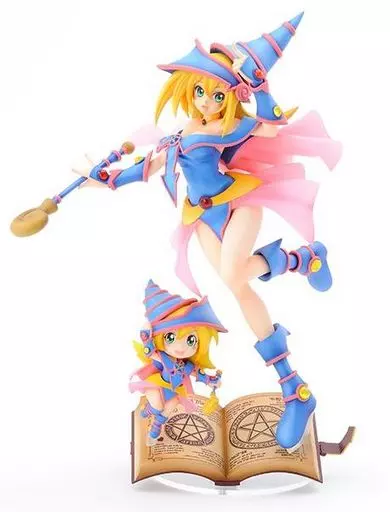 フィギュア　[破損品] ブラック・マジシャン・ガール with ちびブラマジガール 「遊☆戯☆王」 1/8 PVC製塗装済み完成品 駿河屋 -<中古>[破損品] ブラック・マジシャン・ガール with