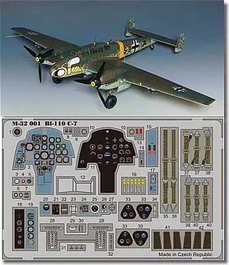 プラモデル　1/32 ドイツ空軍 Bf110 C-7 専用カラーエッチングパーツ付 [CH3203PE]