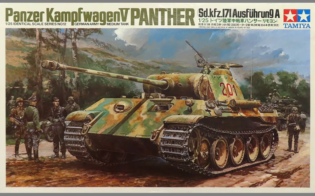 1/25 ドイツ陸軍中戦車 パンサー(リモートコントロールタンク) 「アイデンティカルスケールシリーズ No.12」 モーターライズキット [DTW112](箱・ジャケット・ケース不備(中))
