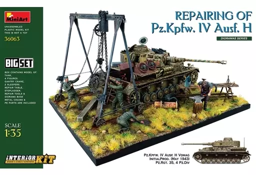 1/35 Pz.Kpfw. IV Ausf. H. 修理中 ビッグセット [MA36063]