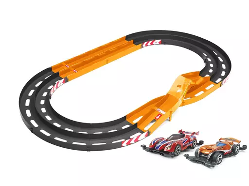 プラモデル　ミニ四駆サーキット オーバルホームサーキット＜立体レーンチェンジ＞ (トライロング＆カッパーファング キット付) 「ミニ四駆特別企画」 [95638]