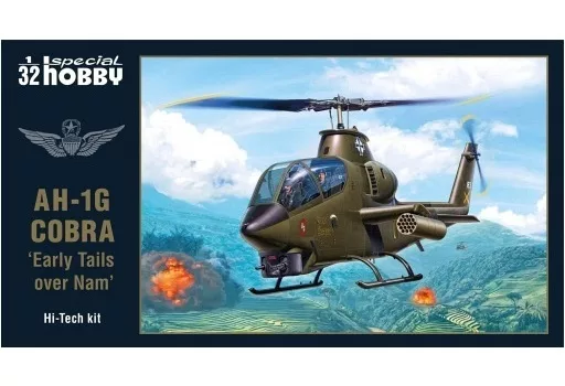 プラモデル　1/32 米・ベルAH-1Gコブラ戦闘ヘリ・ベトナム戦・初期尾部タイプ・ハイテク [SH32082]