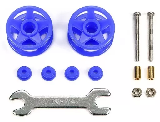 プラモデル　2段低摩擦プラローラー 19-19mm(ブルー) 「ミニ四駆グレードアップパーツ No.532」 [15532]