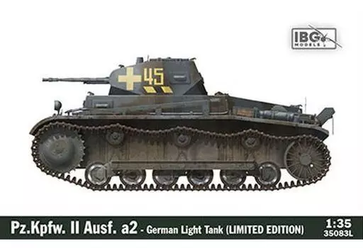 プラモデル　1/35 独・II号戦車a2型・独戦車兵(初期)5体+金属砲身・限定品 [PB35083L]