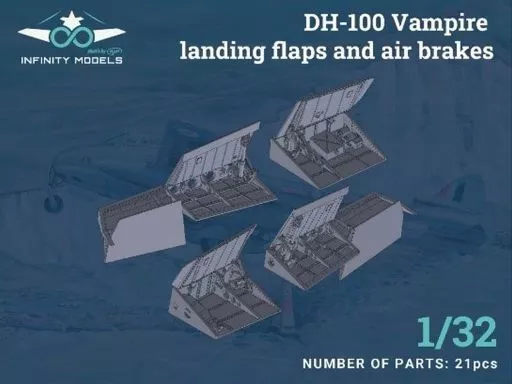 プラモデル　1/32 DH-100 ヴァンパイア ランディングフラップ・ エアブレーキ (インフィニティモデルズ用) ディティールアップパーツ [IFM3203-6]