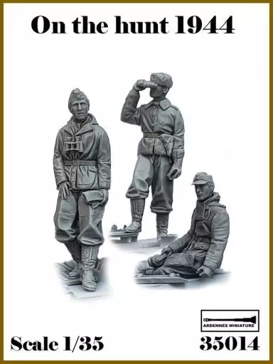 プラモデル　1/35 WWII ドイツ 偵察中#7 フルセット(3体入) レジンキャストキット [AR35014]