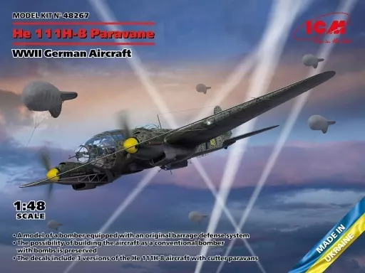 プラモデル　1/48 ハインケル He111H-8 バルーンケーブルカッター [48267]