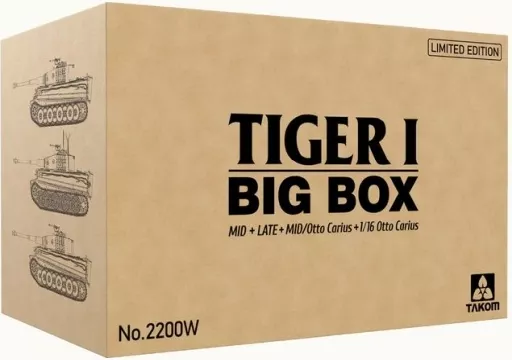 1/35TIGER I BIG BOX(TKO2198 + TKO2199 + TKO2200 + 1/16 オットー・カリウス) 限定版 [TKO2200W]