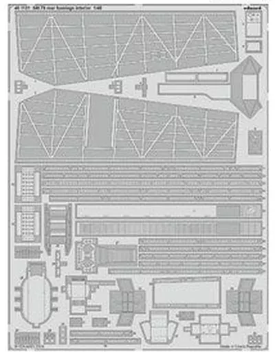 プラモデル　1/48 SM.79 スパルヴィエーロ 胴体後部 内装エッチングパーツ (エデュアルド用) [EDU481131]