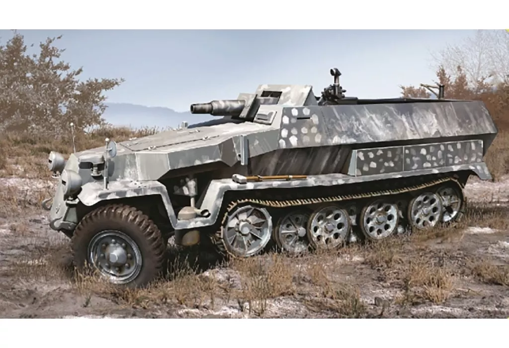 プラモデル　1/35 WW.II ドイツ軍 Sd.Kfz.251/9 C型 7.5cm砲搭載型 EZトラック/アルミ砲身/金属製車幅ポール/3Dプリントパーツ付属 豪華仕様 [DR6225SP]