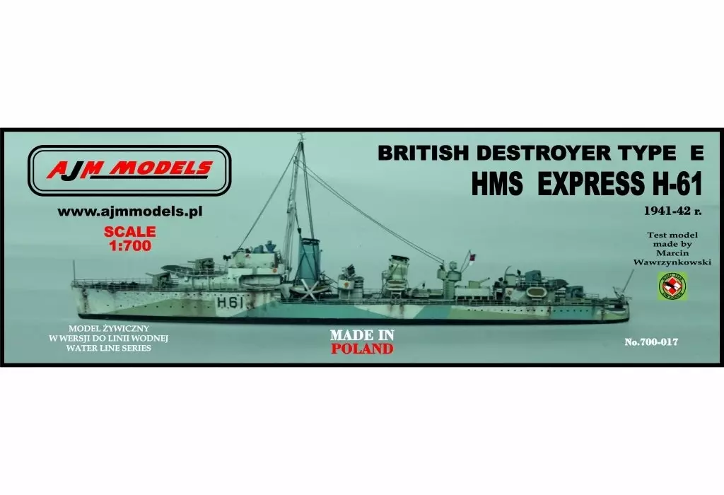 プラモデル　1/700 英・E級駆逐艦・HMSエクスプレス1941 レジンキャストキット [PJ70017]