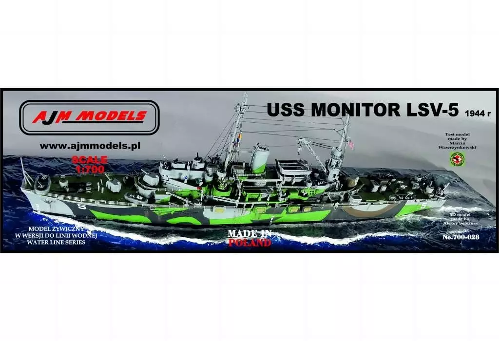 プラモデル　1/700 米・オーセージ級車輌揚陸艦・LSV-5 モニター1944 レジンキャストキット [PJ70028]