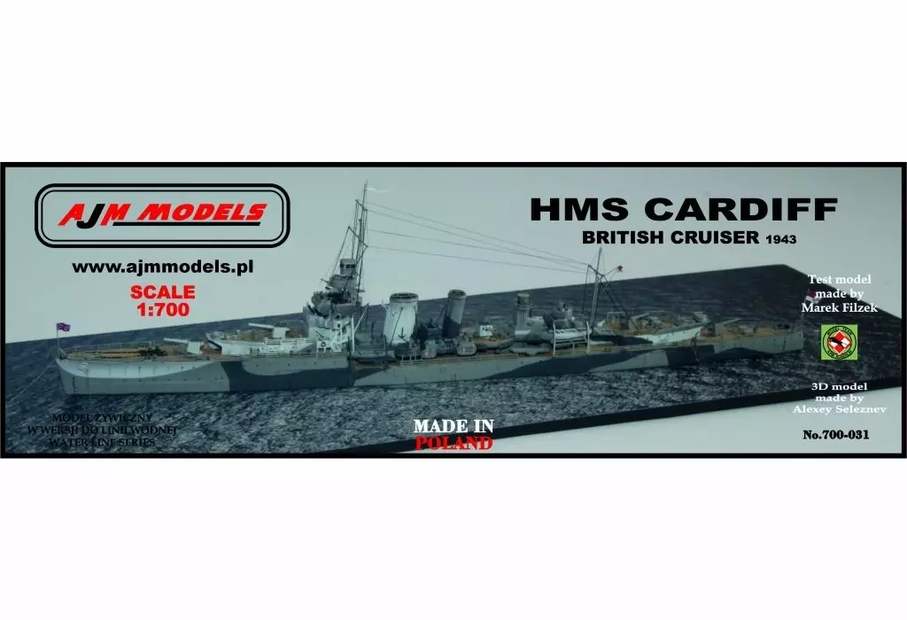 プラモデル　1/700 英・C級軽巡洋艦・HMSカーディフ・1943 レジンキャストキット [PJ70031]