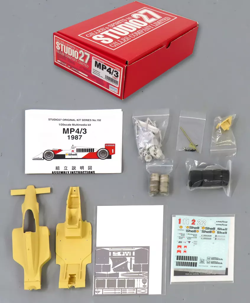 1/20 MP4/3 1987 「STUDIO27 ORIGINAL KIT SERIES No.192」 ガレージキット [ST27-FK20192]