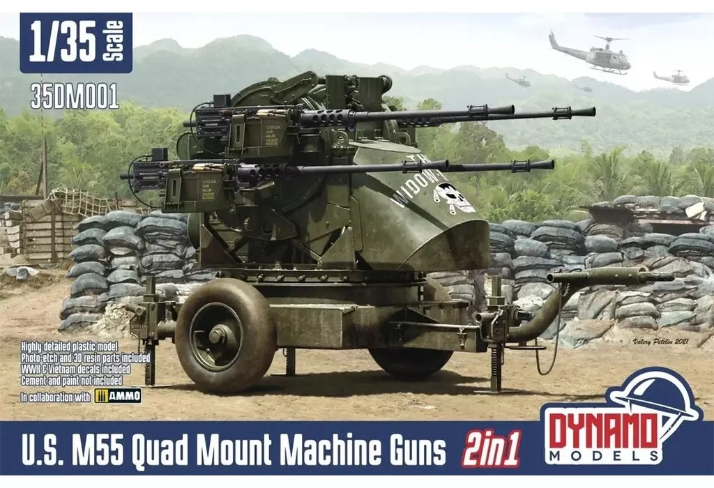 プラモデル　1/35 M55 四連装機関銃トレーラー ”2 in 1” [DYN35DM001]