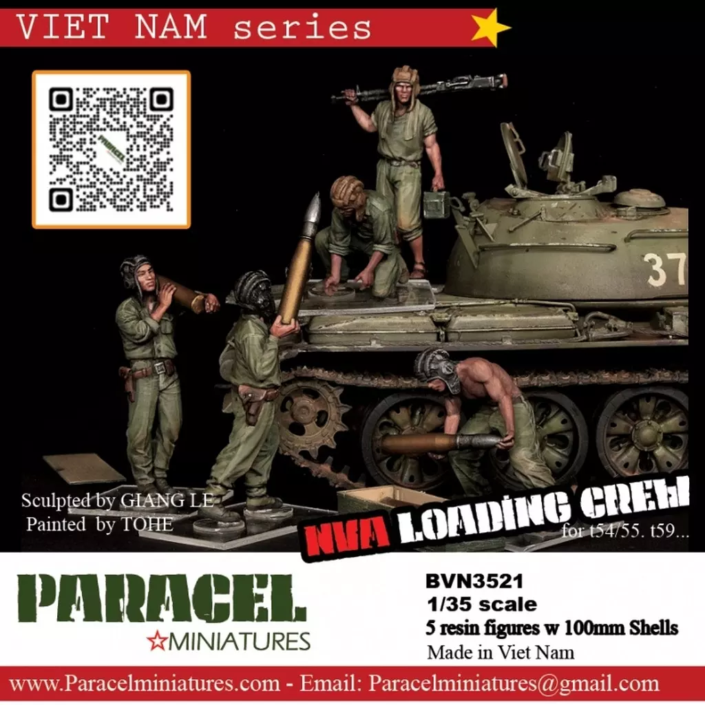 プラモデル　1/35 現用 北ベトナム軍(NVA)戦車兵 弾薬補給作業セット(5体入) レジンキャストキット [BVN3521]