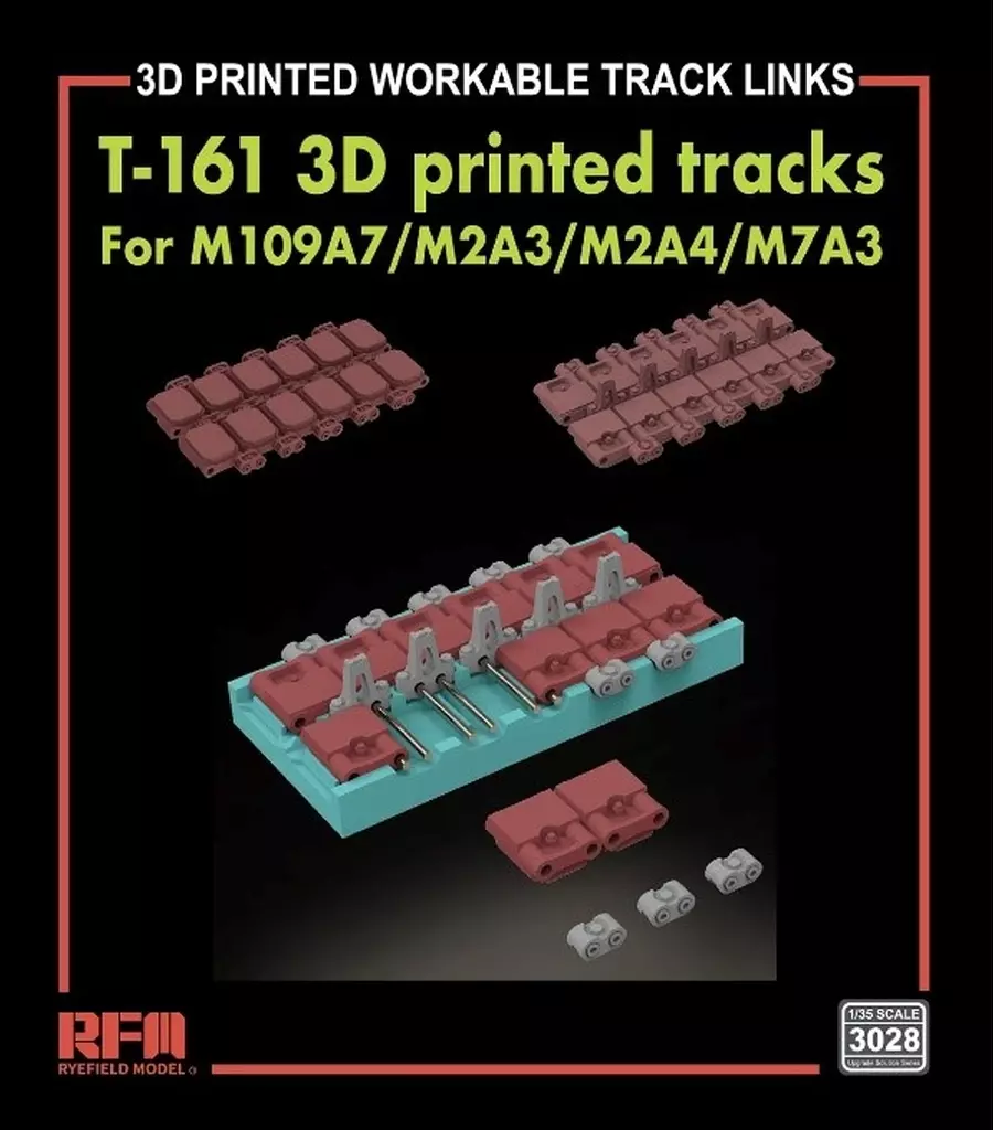 プラモデル　1/35 M109A7/M2A3/M2A4/M7A3用T161 連結組立可動式履帯セット (3Dプリンター製) ディティールアップパーツ [RFM3028]
