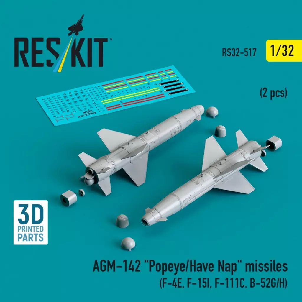 プラモデル　1/32 AGM-142 ポップアイ/ハヴ・ナップ 空対地ミサイル (2個入) ディティールアップパーツ [RSK32-0517]