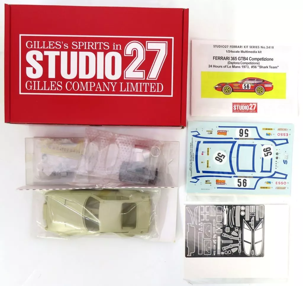 1/24 FERRARI 365 GTB4 Competizione Daytona Competizione 24 Hours of Le Mans 1973 #56 Shark Team マルチメディアキット(ガレージキット) [ST27-FR2418]