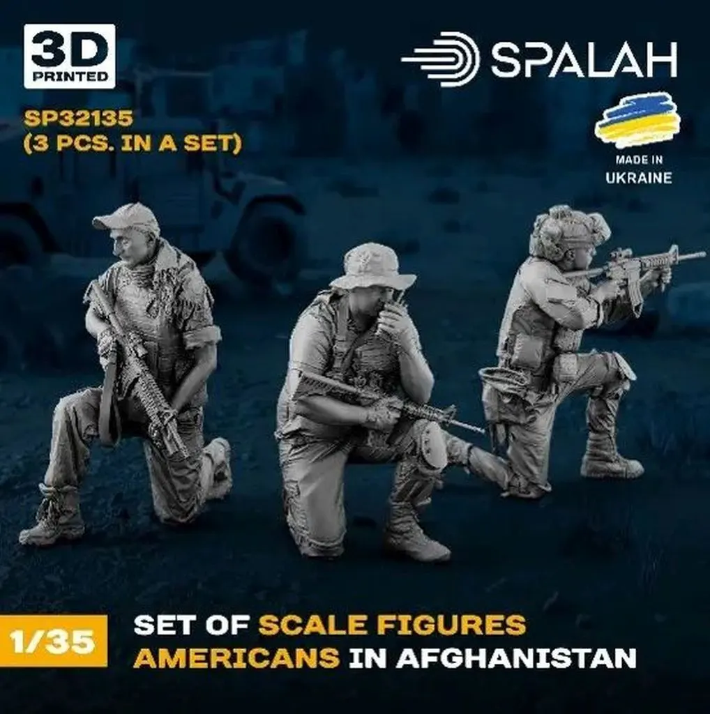 1/35 米兵セット ”アフガン戦争” (3体入) 3Dプリンター製ガレージ