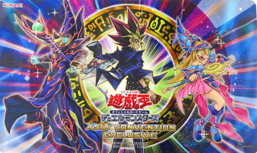 遊戯王OCG アジア版 デュエルフィールド(プレイマット) ブラック・マジシャン＆武藤遊戯＆ブラック・マジシャン・ガール Asia Convention Exclusive 2019 -アジア地区公認大会配布品 2019-