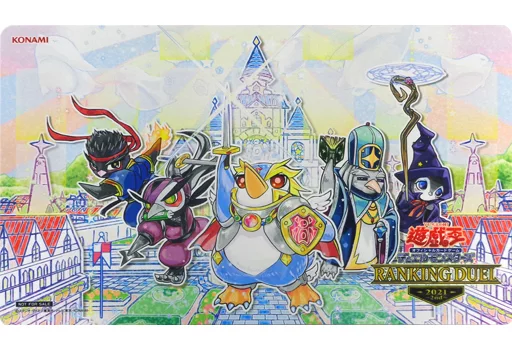 サプライ　遊戯王OCG デュエルモンスターズ デュエルフィールド(プレイマット/ハーフサイズ) ペンギン勇者 ランキングデュエル2021 2nd エリアランキング景品 駿河屋 -<中古>遊戯王OCG デュエルモンスターズ デュエル