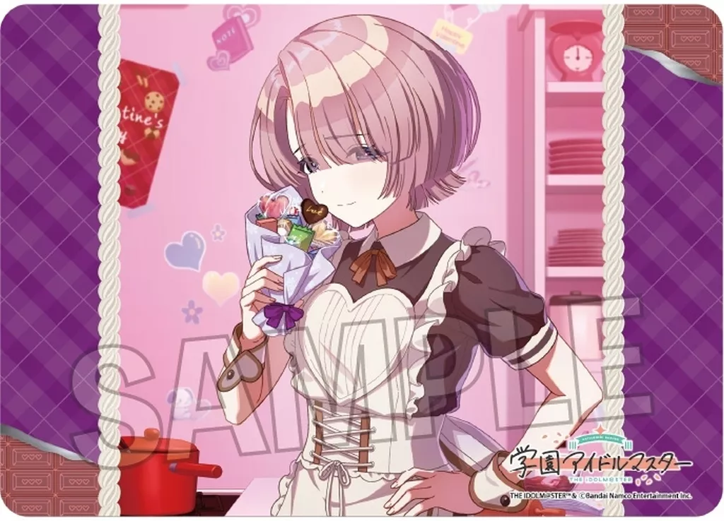学園アイドルマスター イラストプレイマットNT Fluorite ’25バレンタイン 有村麻央