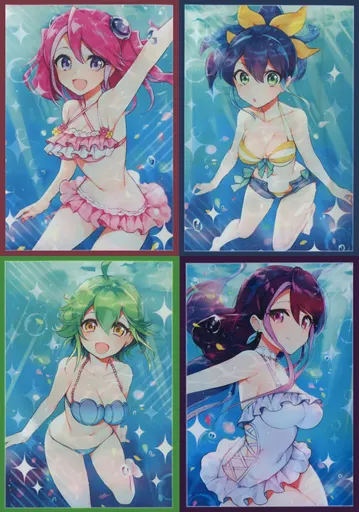 駿河屋 -<中古>【遊戯王】水着柚子スリーブセット 柚子＆セレナ＆リン