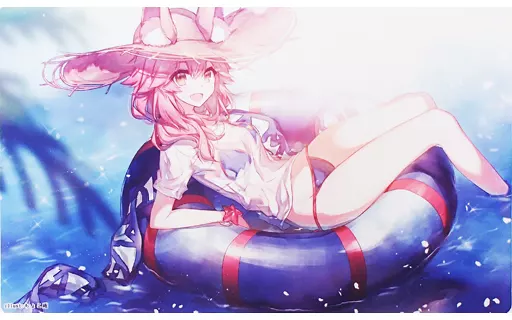 【Fate】水着タマモプレイマット 玉藻の前(ちょこ庵) C92/ミッドナイトブルー