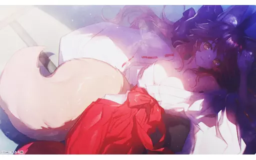 【Fate】巫女タマモプレイマット 玉藻の前(ちょこ庵) C92/ミッドナイトブルー