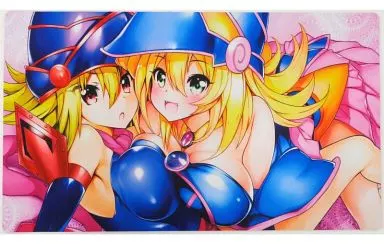 【遊戯王】プレイマット ガガガガール＆ブラック・マジシャン・ガール(黒碧天) C87/天秤を揺らす女