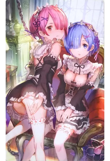 【Re:ゼロから始める異世界生活】プレイマット レム&ラム(77gl) サンシャインクリエイション2016 Autumn/ミッドナイトブルー