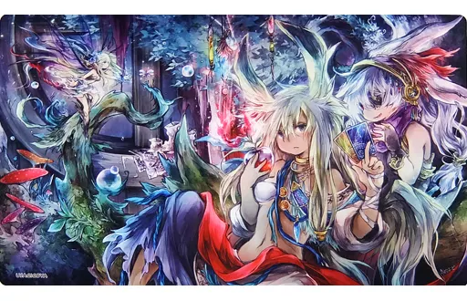 駿河屋 -<中古>【オリジナル】プレイマット ウサギ＆カード(藤原あき