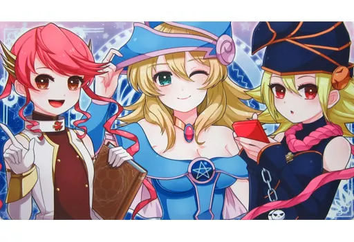 【遊戯王】プレイマット ガガガガール&ブラック・マジシャン・ガール&ガガガクラー(りんござかまりこ) C92/天秤を揺らす女